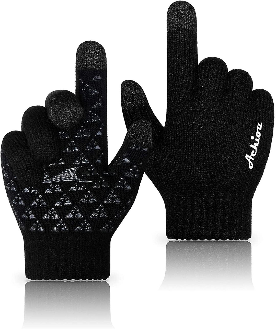 Winter Knit Gloves Thicken Warm Touchscreen Thermal Soft Lining Texting Generation Ⅱ Upgraded