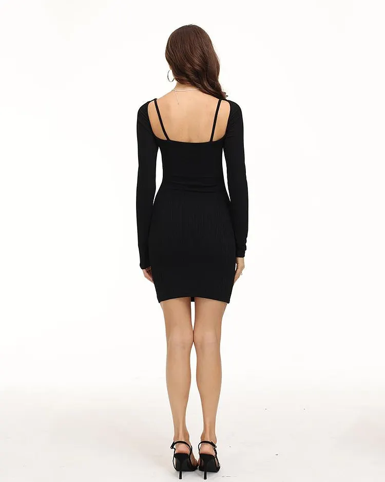 bodycon dress with strings Strings Attached Halter Bodycon Mini Dress
