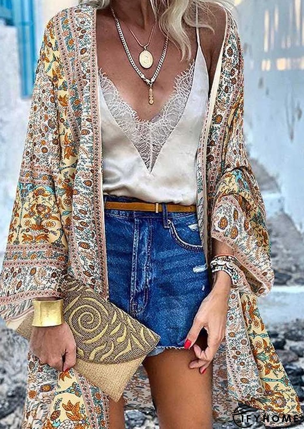 Naked Pink Cotton-Blend 3/4 Sleeve Coat | IFYHOME