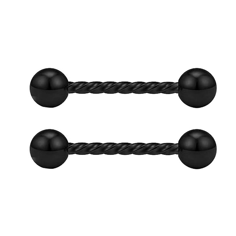 1 Pair Nipple Rings & Studs Minimalist Classic Style Solid Color 304 Stainless Steel Plating Nipple Rings & Studs