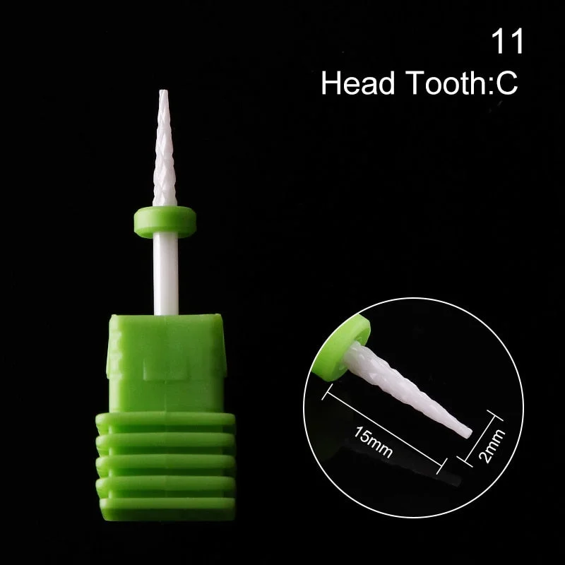 1Pc Ceramic Nail Drill Bits Nail Milling Cutter Bits Electric Drill Machine For Manicure Pedicure Equipment Accessory Tools-Nail Inspo