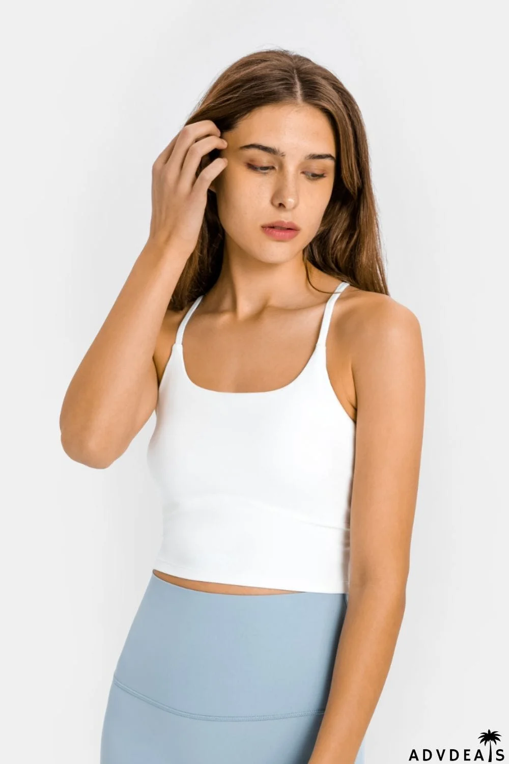 Crisscross Back Scoop Neck Sports Cami