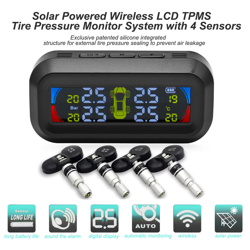 

AN-10C Solar Car TPMS Tire Pressure Monitoring System, External-2, 501 Original