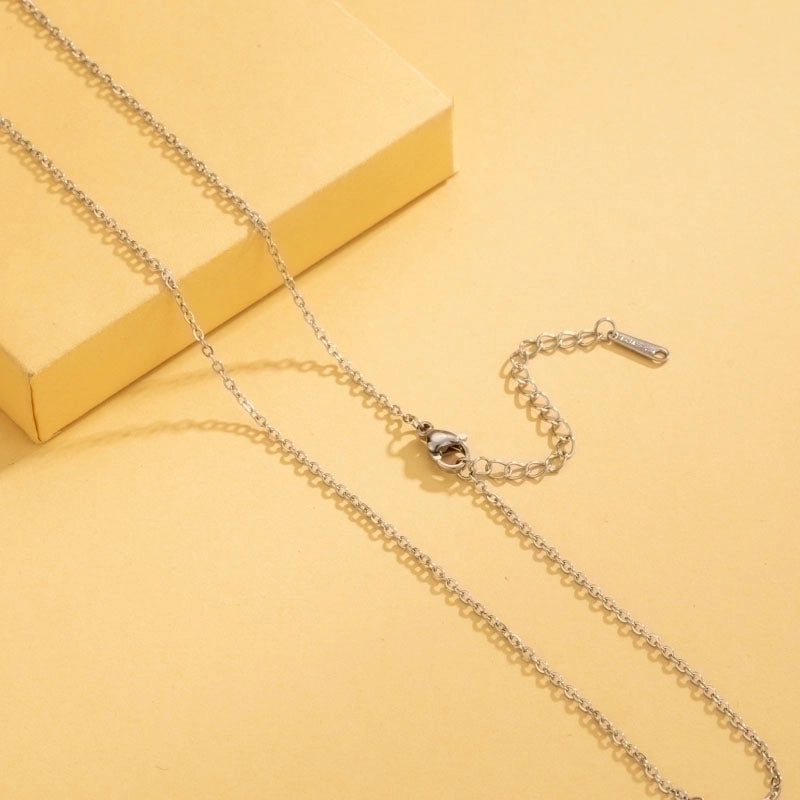 Stainless Steel 18K Gold Plated Minimalist Plating Solid Color Necklace