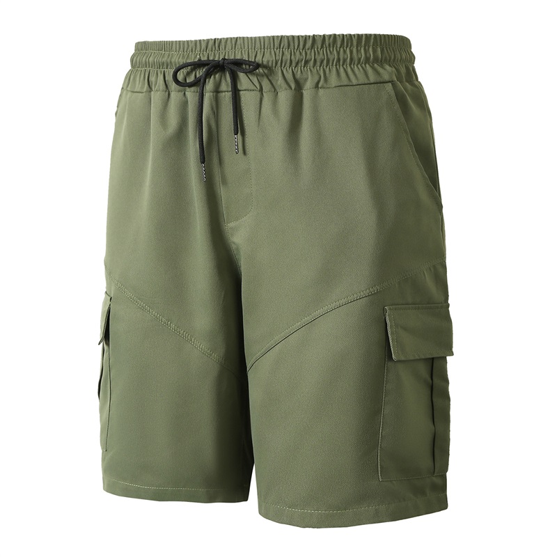 Bonushim Men Workout Joggers Shorts Solid Colors Elastic Gym Athletic Shorts with Pockets for Running Fitness Training Activewear