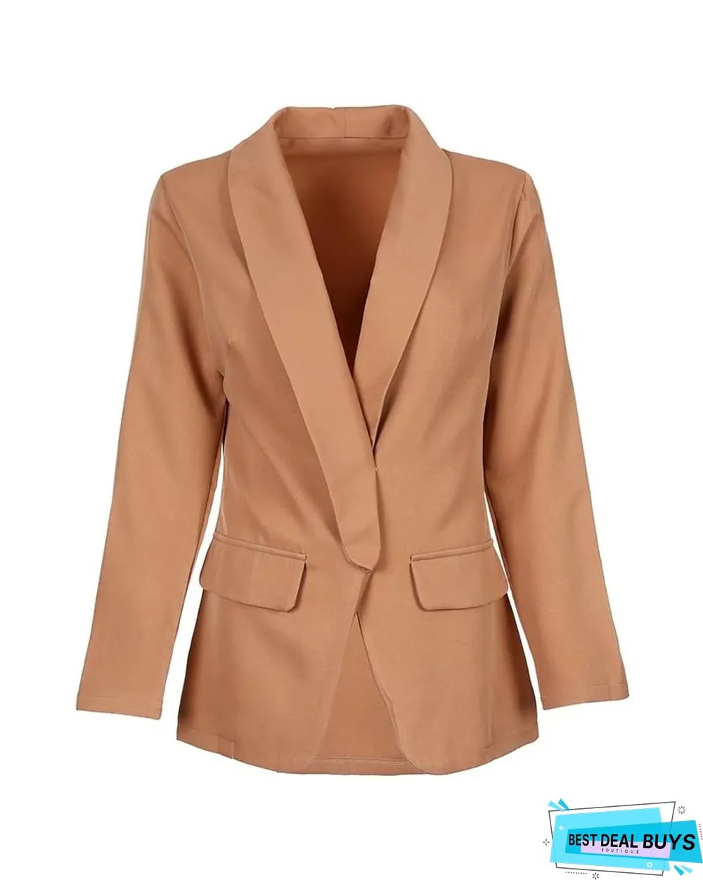 Long Sleeve Shawl Collar Flap Detail Blazer