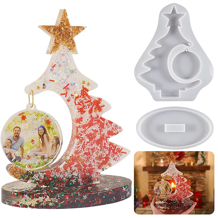 2PCS Christmas Tree Mold Candle Home Decorate Mold gbfke