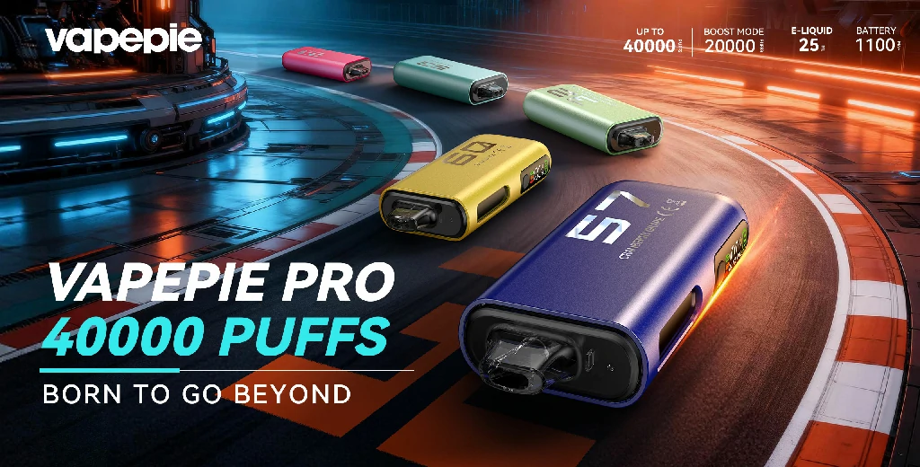 VAPEPIE Max 40000 slukk pro &ndash; eldobhat&oacute; vape 50 mg dual mesh coil LED kijelzővel