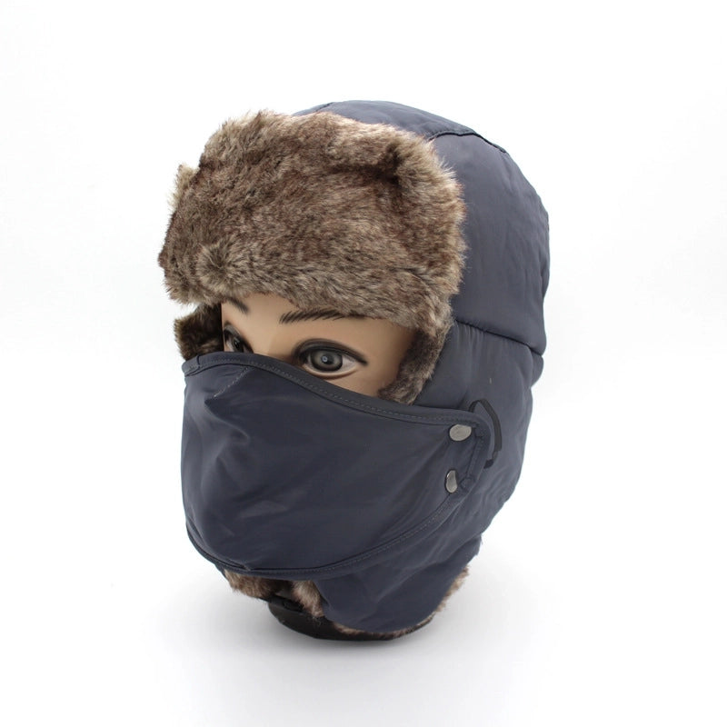 Winter Warm Lei Feng Hat Men’s And Women’s Outdoor Cycling Windproof Ear Protection Hat Northeast Ski Fleece-lined Thickened Cold-proof Hat