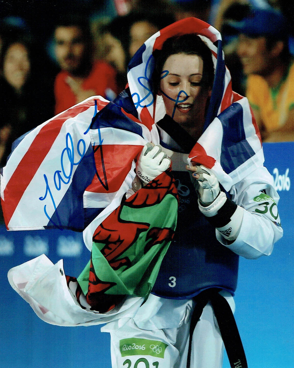 Jade JONES Taekwondo Rio 2016 Olympics Autograph Signed 10x8 Photo Poster painting 6 AFTAL COA