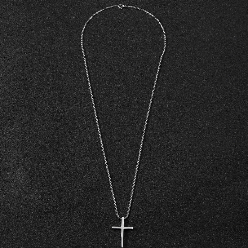 Hip-hop Cross Stainless Steel Polishing Plating Men’s Pendant Necklace