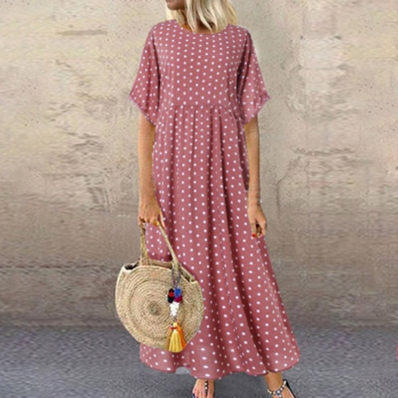 Casual Polka Dot Print Dress For Women MusePointer