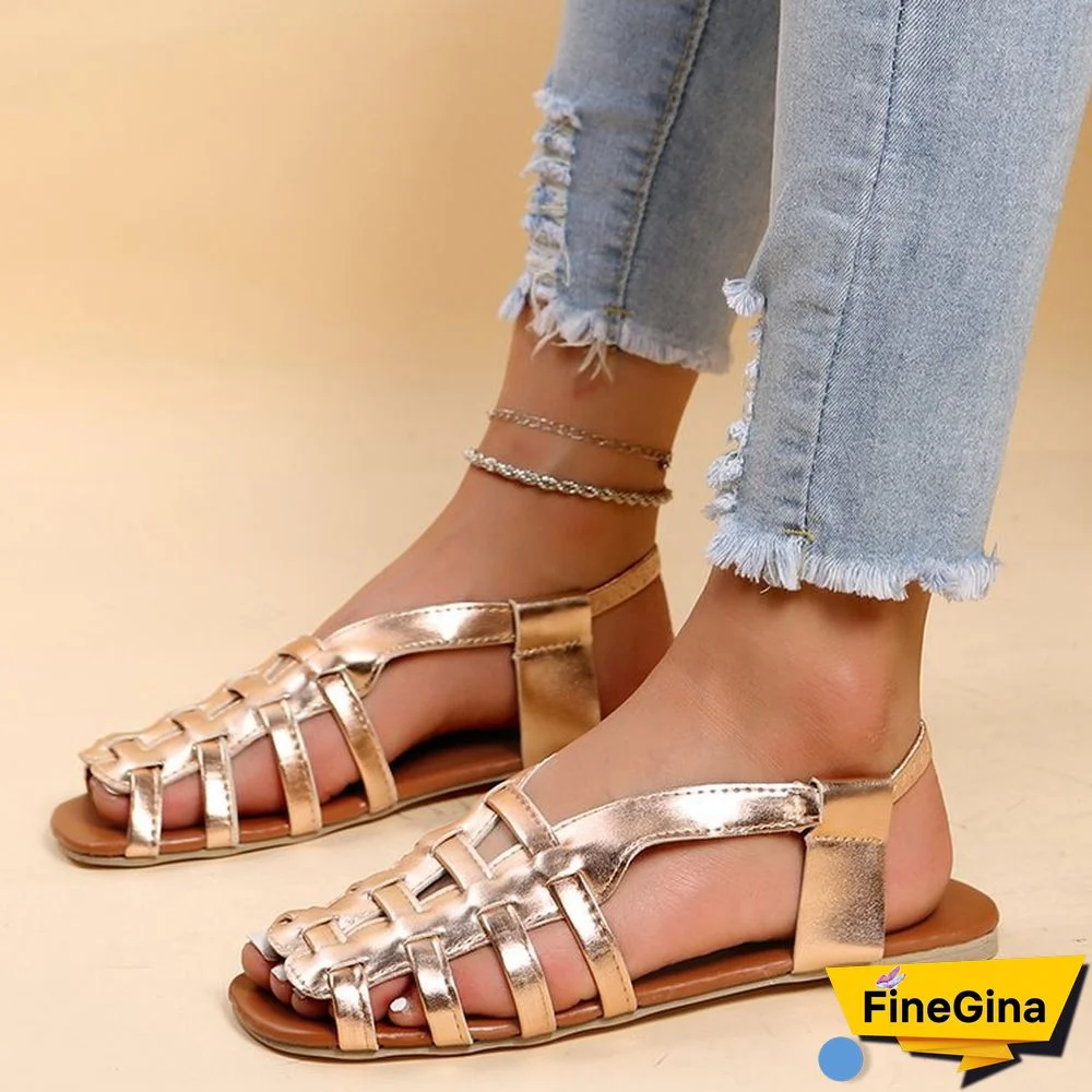 Summer Casual Hollow Strap Beach Sandals