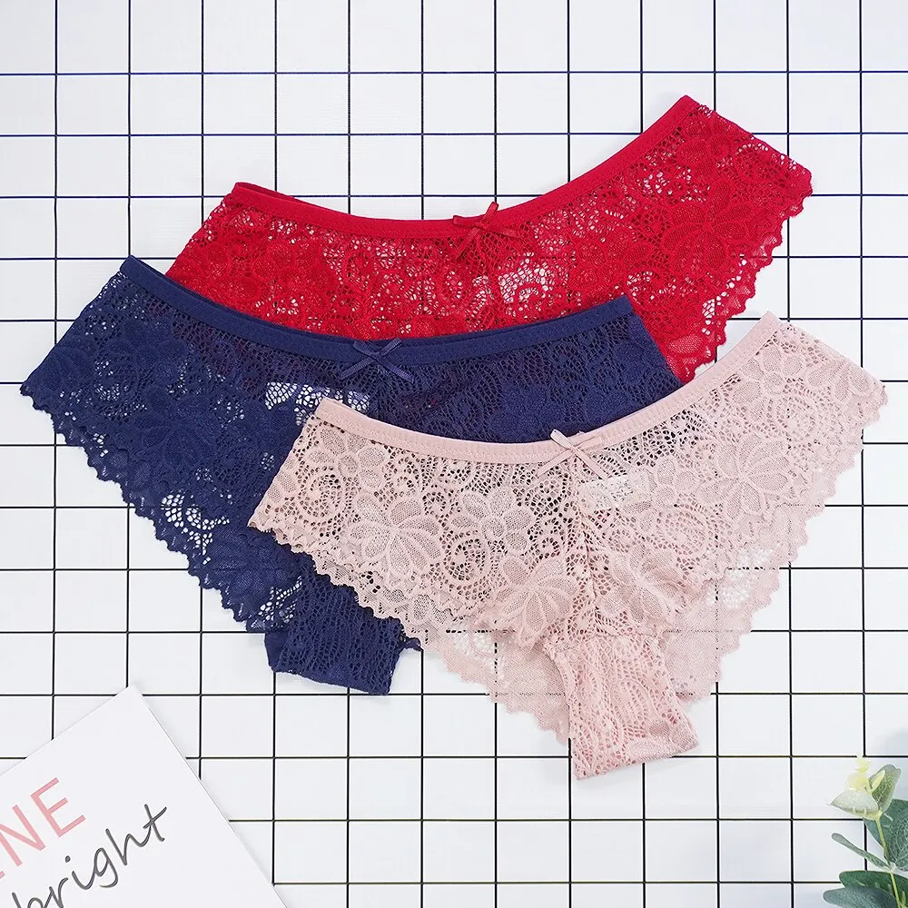 Billionm Sexy Tangas Transparent Panties Lace Panties Low Rise Thongs Women String Seamless Hollow Intimate Girls Underpants