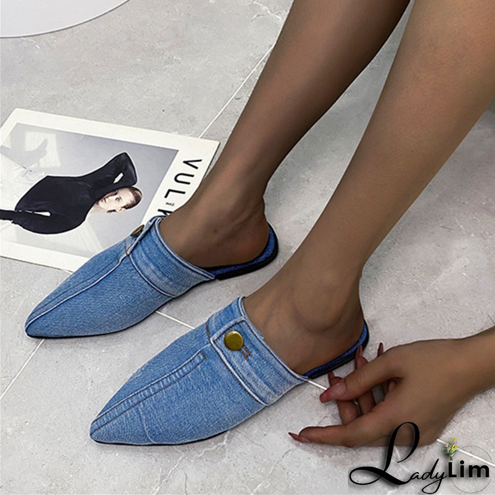 Deep Blue Fashion Casual Patchwork Pointed Comfortable Shoes