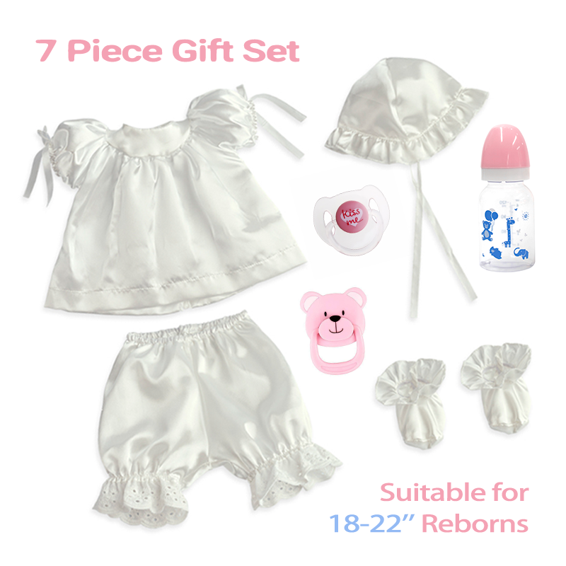 Reborn Baby Princess Suit for 18-22 Inches Dolls 7 Piece Set