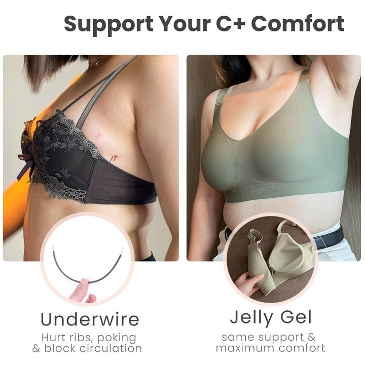 Elrosoy Jelly Gel Shaping Bra, Jelly Gel Shaping Bra All Day Tender Care,  Jelly Gel Bra, Wireless Bras with Support and Lift