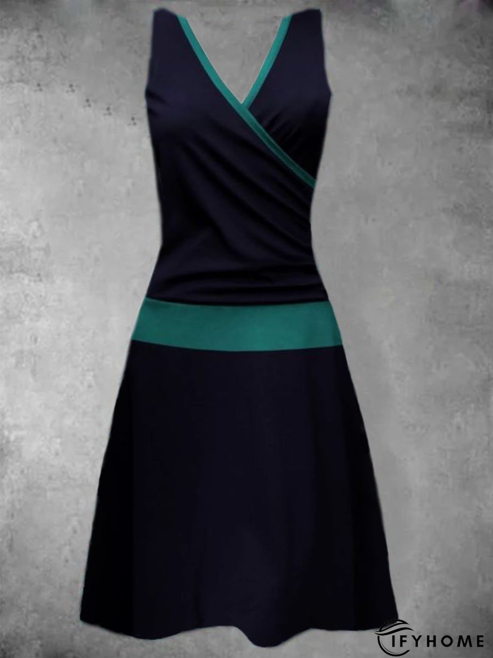 Vintage Sleeveless V Neck Knitting Dress | IFYHOME