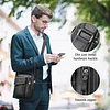 BAIGIO Umhängetasche Herren Leder Schultertasche Vintage Crossbody Bag Messenger Herrentasche zum Umhängen Ledertasche Männer Tasche mit Abnehmbarem Gurt für Business Arbeit Reise