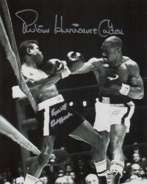 Rubin Hurricane Carter Emile Griffith Boxing SIGNED 10 X 8