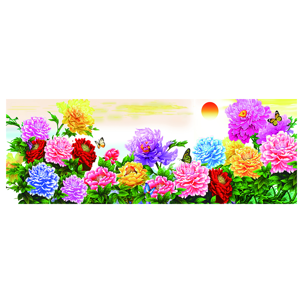 

Phoenix Flowers - 11CT Stamped Cross Stitch - 110*40CM, 501 Original