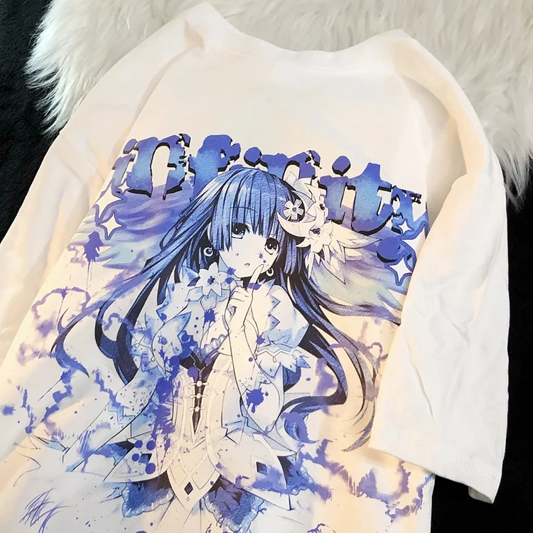 Pure Cotton Cute Anime Girl T-shirt weebmemes