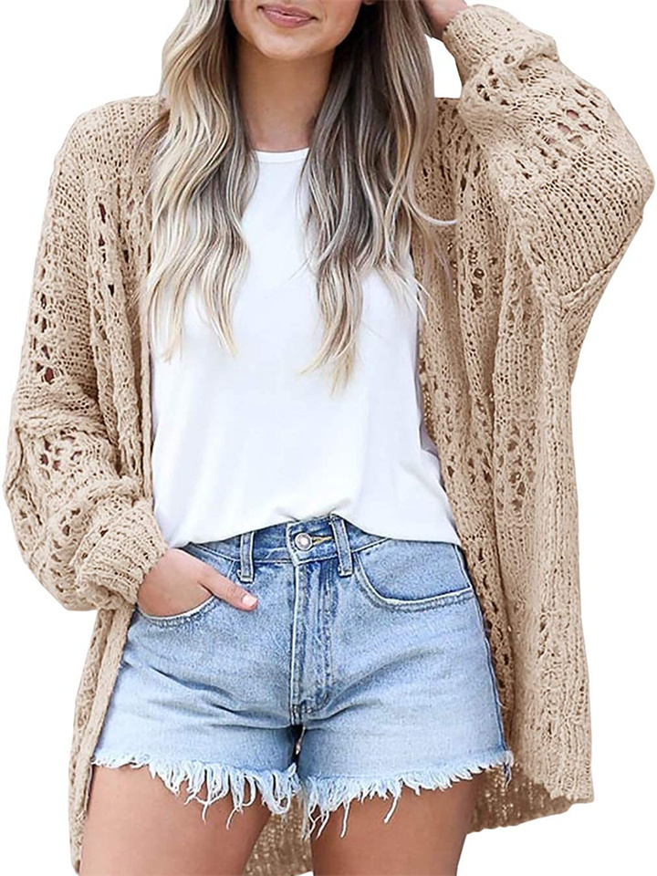 Spring and Autumn New Fashion Ladies Cardigan Long-sleeved Skeleton Jacket