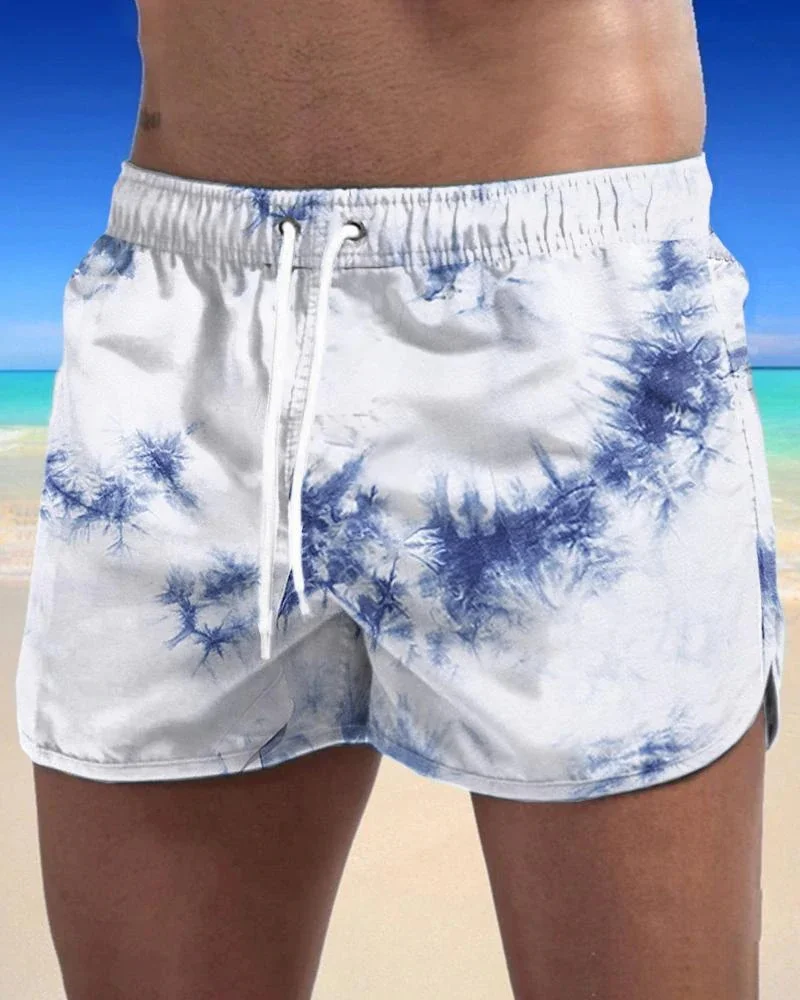 Men's Tie Dye Printed Swim Shorts