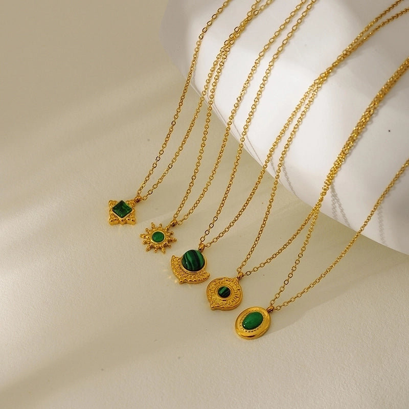 Elegant Luxurious Shiny Geometric Tree 304 Stainless Steel Necklace