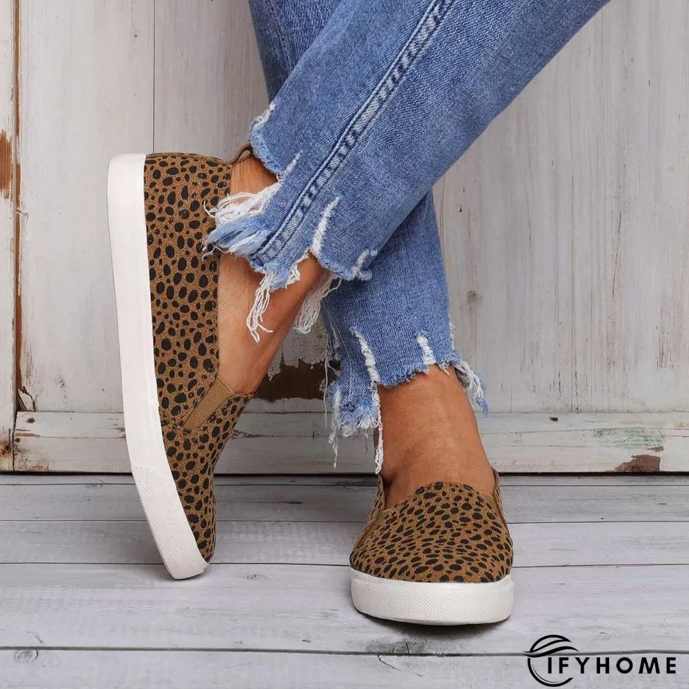 Women Fashion Leopard Loafers All Season Flat Shoes | IFYHOME