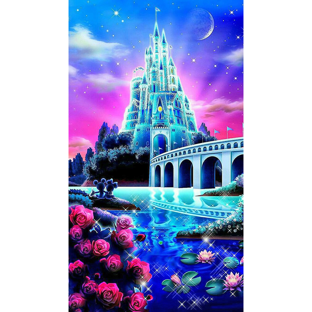 

Castle and Flowers - Round Drill Diamond Painting - 40*80CM (Big Size), 501 Original
