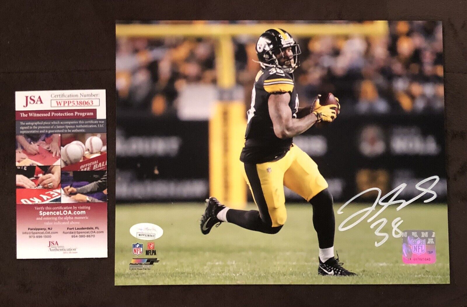 Jaylen Samuels Pittsburgh Steelers Autographed Signed 8X10 Photo Poster painting JSA Witness COA