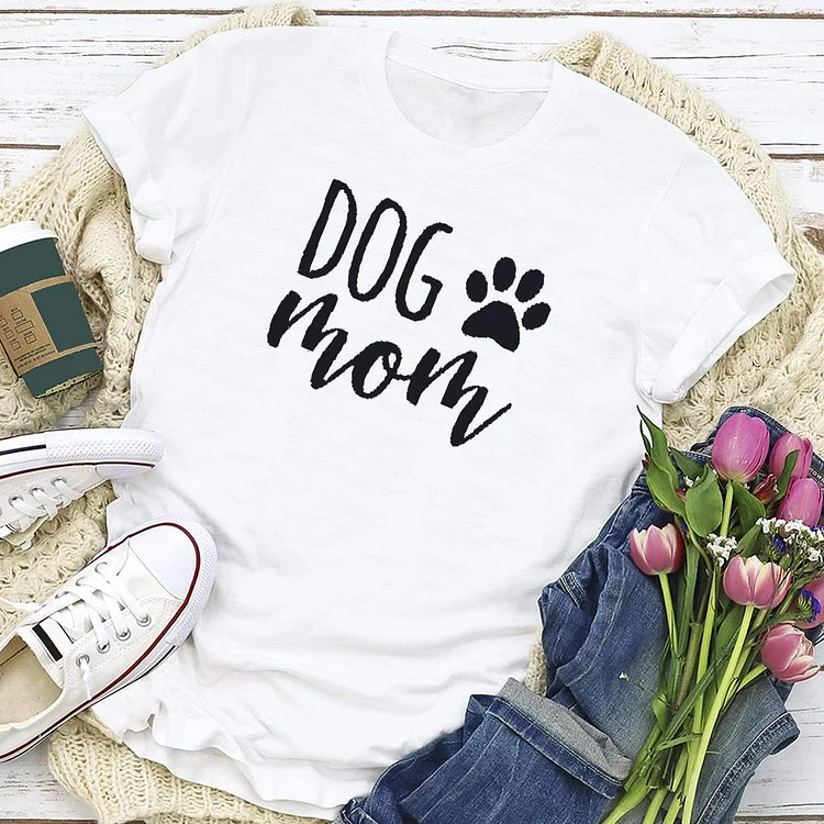 DOG MOM  T-shirt Tee - 01662-Annaletters