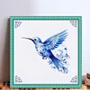 Blue And White Porcelain Hummingbird-11CT Stamped Cross Stitch 40*40cm