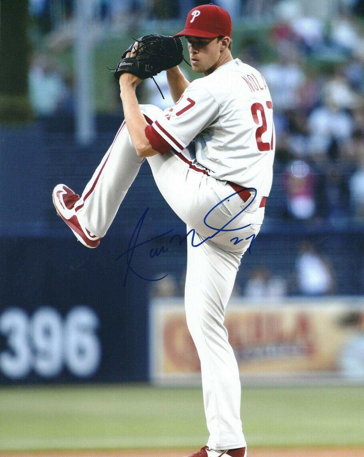 Signed 8x10 AARON NOLA Philadelphia Phillies Autographed Photo Poster painting - COA