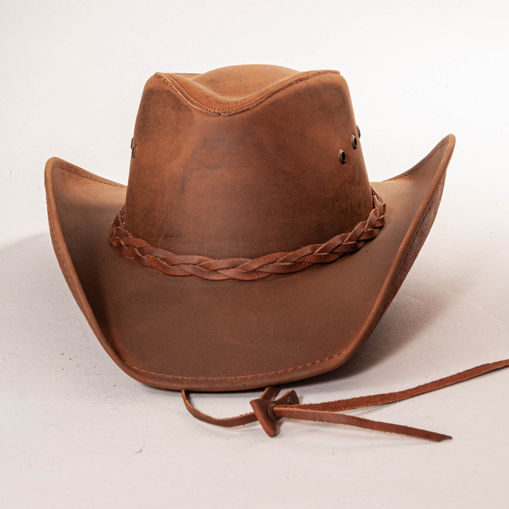 Hollywood - Mens Leather Cowboy Hat
