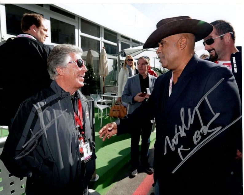 Mario Andretti & Willy T. Ribbs signed autographed Indy Racing 8x10 Photo Poster painting