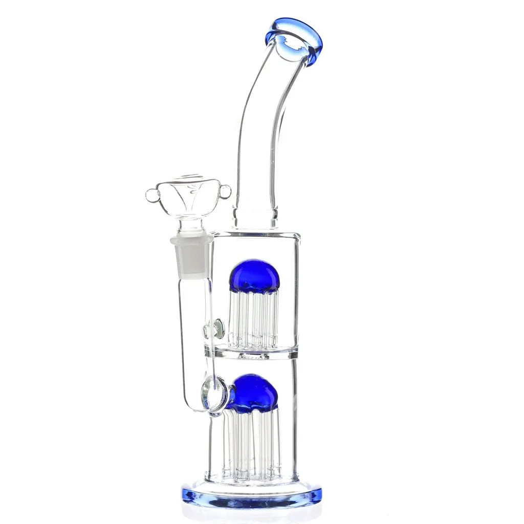 The Thick Two Tree Percolators Double Jellyfish Jam Glass Water Bong