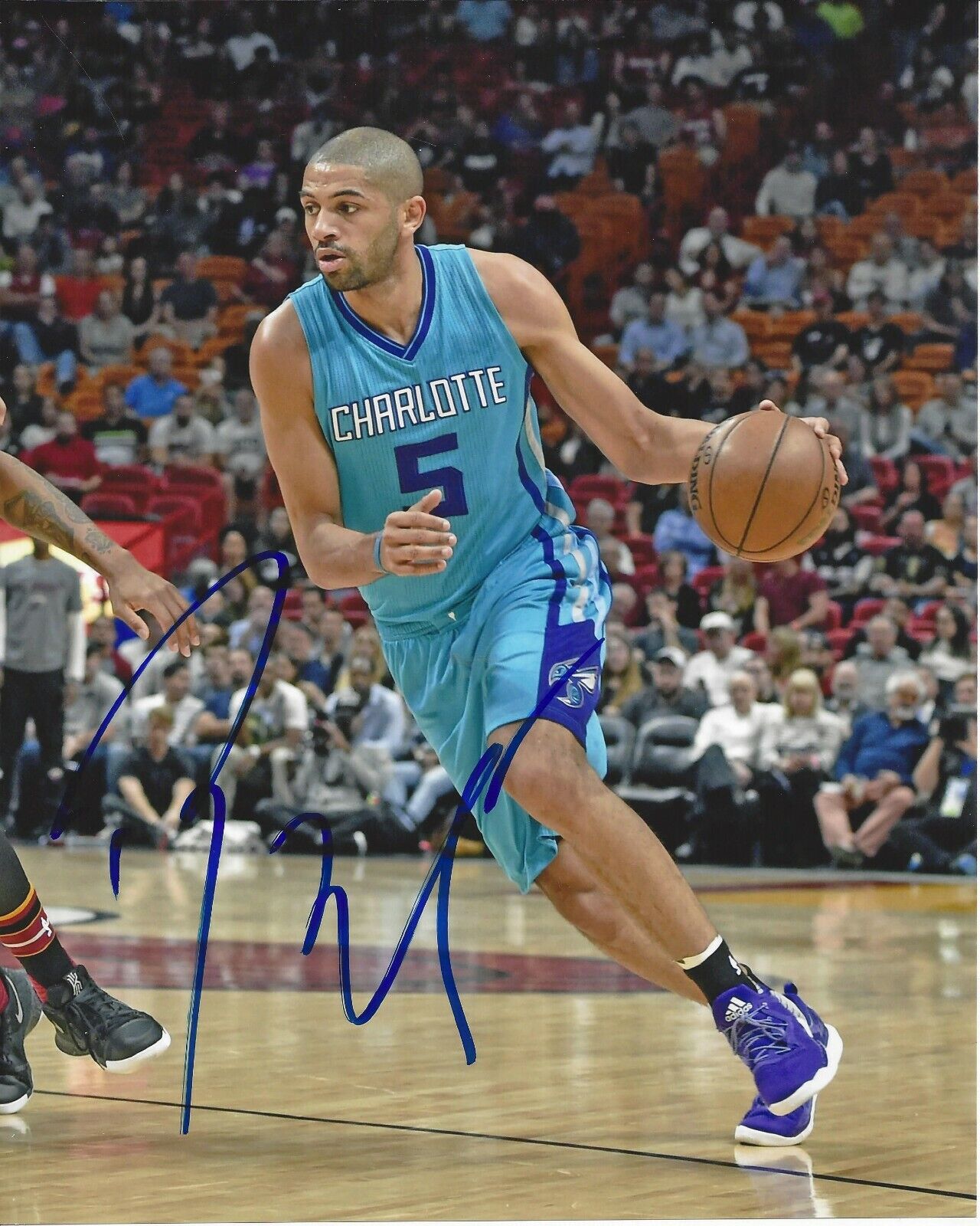 Nicolas Batum Autographed 8x10 Charlotte HornetsB119