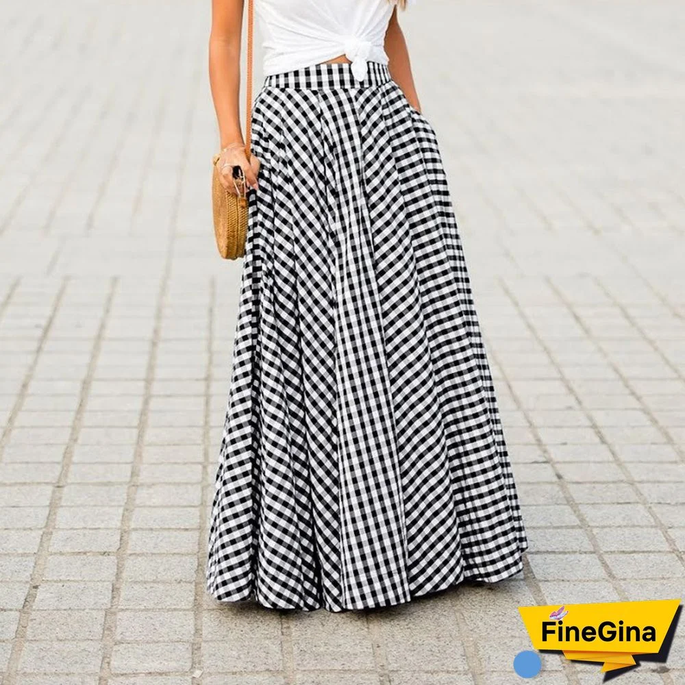 Casual Striped Skirt