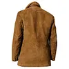 Plus Size Men Vintage Fleece Suede Blazer Double Layer Lapel Fur Leather Collar Medium Length Coats by Inlyline