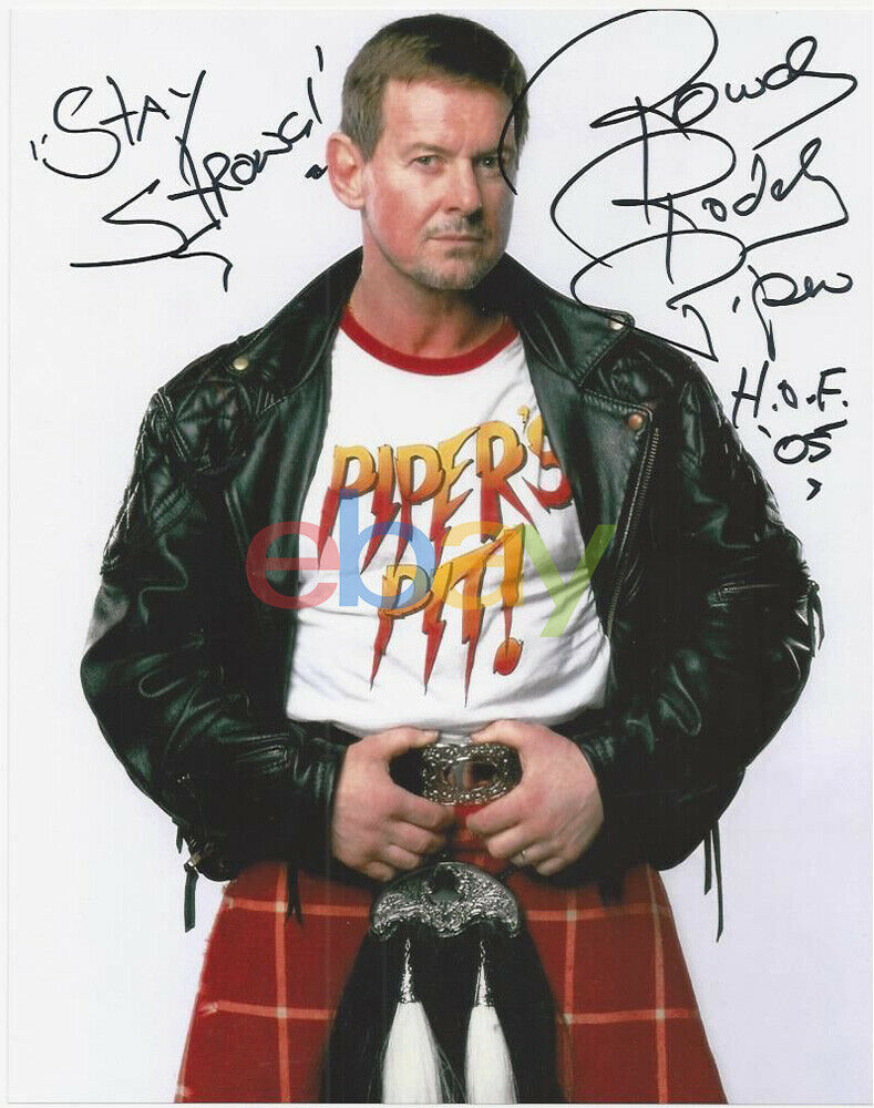 Rowdy Roddy Piper Autographed 8x10 Photo Poster painting signed reprint