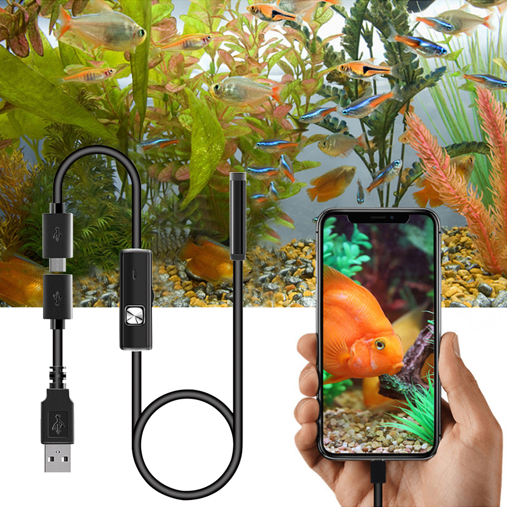 

7mm Mobile Phone Endoscope Waterproof Pipe USB 6LED Industrial Snake Camera, 3.5m, 501 Original