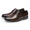 Mens casual leather derby dress shoes for office