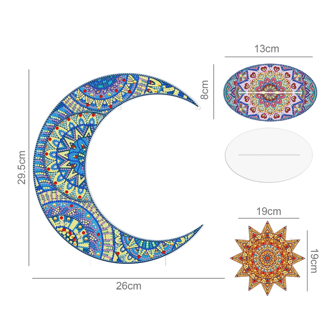 DIY Diamond Painting Ornaments - Sun Moon(Both Sides)