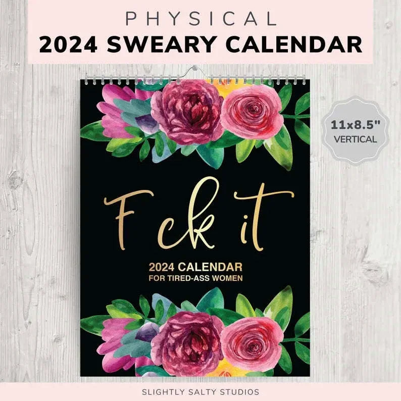 🔥New Year Sale- 50% OFF🔥2024 Calendar For Tired-Ass Women- Buy 2 Free Shipping