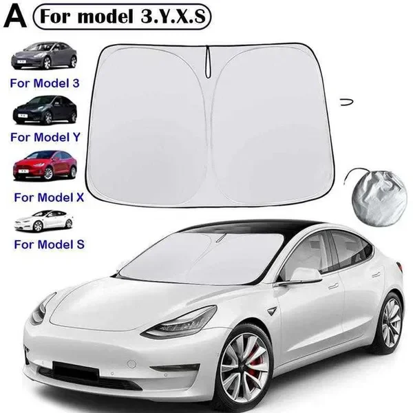 Car Windshield Sun Shade Covers Visors Auto Front Window Sunscreen Parasol Coche for Tesla Model 3 Y Sunshade