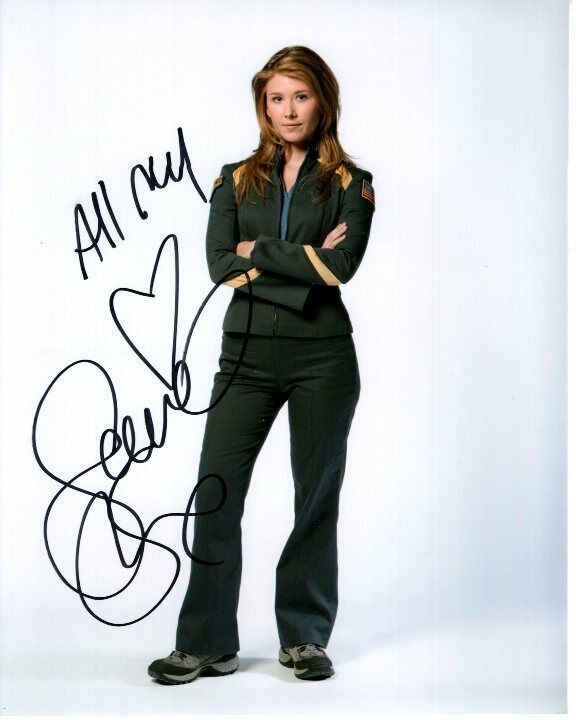 JEWEL STAITE Signed Autographed STARGATE ATLANTIS DR. JENNIFER KELLER Photo Poster painting