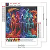 Skelett-Komplett-DIY-5D-Rundenbohrer Diamantkunst-Kits f&uuml;r Erwachsene, Hauswanddekoration 30*30cm