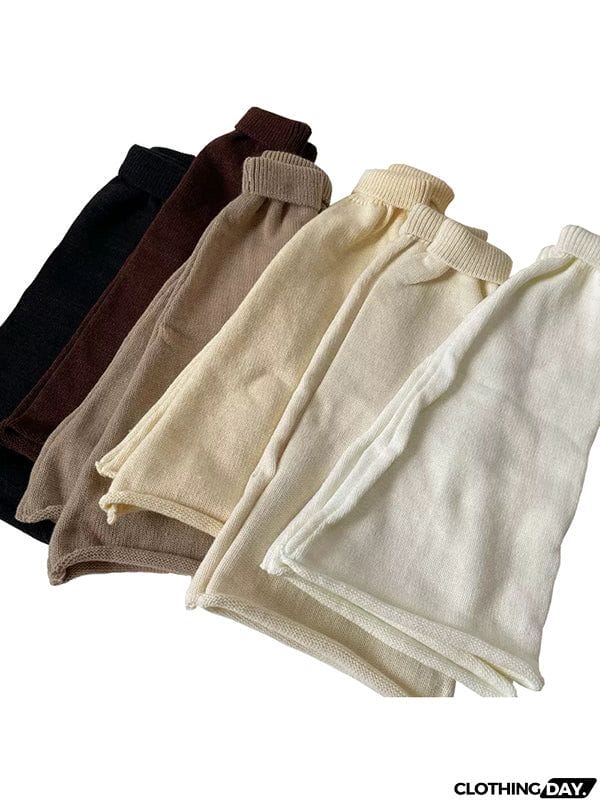 Leisure Fashion Knitting Solid Color Flared Leg Warmers Accessories
